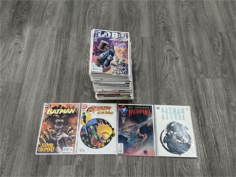 LARGE LOT OF MOSTLY DC COMICS - ALL BAGGED & BOARDED
