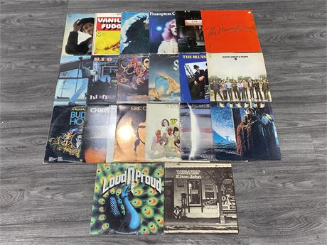 20 MISC. RECORDS - MOST ARE SCRATCHED OR SLIGHTLY SCRATCHED