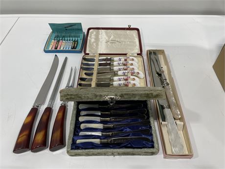LOT OF VINTAGE BUTTER KNIVES/OTHERS