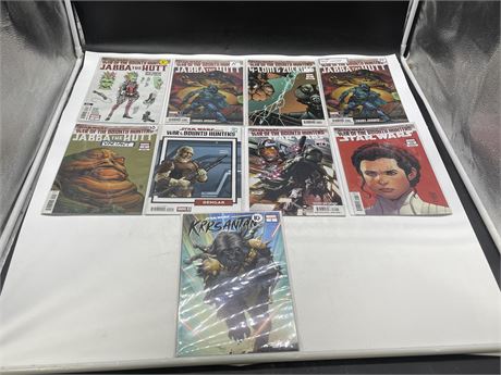 8 ASSORTED STAR WARS WAR OF THE BOUNTY HUNTERS COMICS INCL: VARIANT COVERS +
