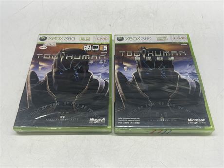 (2) SEALED TOO HUMAN JAPANESE VERSION GAMES - XBOX 360