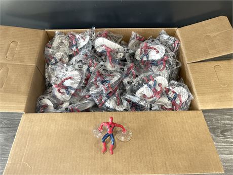 BOX FULL OF SUCTION SPIDER-MAN TOYS