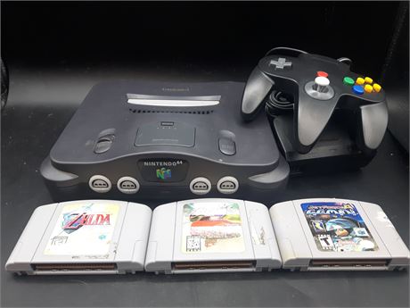 N64 CONSOLE WITH GAMES - VERY GOOD CONDITION