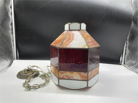 STAINED GLASS HANGING LAMP