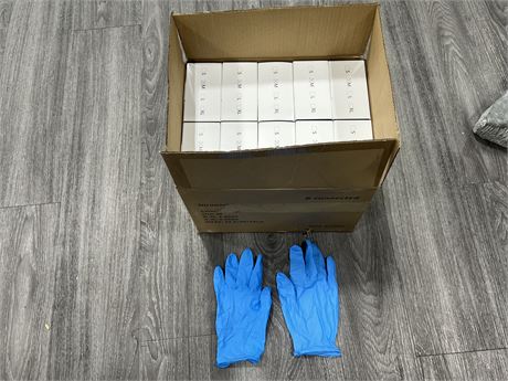 BOX OF NEW DISPOSABLE NITRILE GLOVES SIZE M