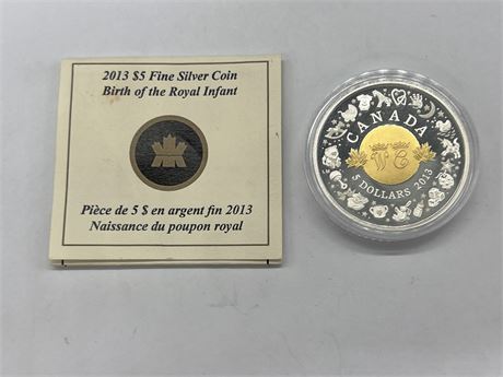 2013 RCM $5 FINE SILVER COIN - BIRTH OF THE ROYAL INFANT