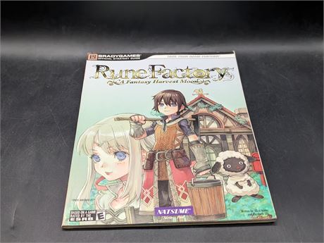 RUNE FACTORY - BRADYGAMES STRATEGY GUIDE BOOK - EXCELLENT CONDITION