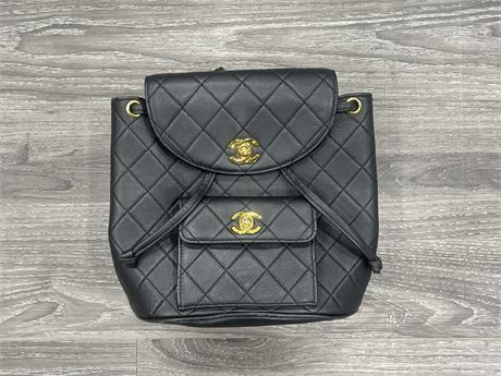 SMALL CHANEL BACKPACK - AUTHENTICATION UNKNOWN - 10”x9”
