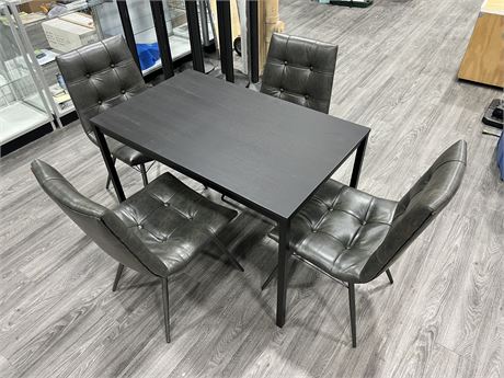SMALL TABLE SET W/4 CHAIRS (Tables is 43”x27”x29” tall)
