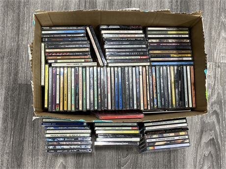 BOX OF CDS - MAINLY HARD ROCK