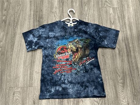 VINTAGE JURASSIC PARK “THE RIDE” T SHIRT - SIZE SMALL