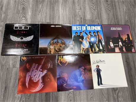 7 MISC. ROCK RECORDS (Good condition)