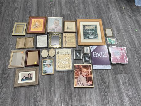 LOT OF MISC PICTURE FRAMES