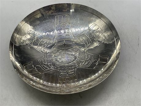SIGNED H. ALFRED SILVER FIRST NATIONS BOWL (13”)