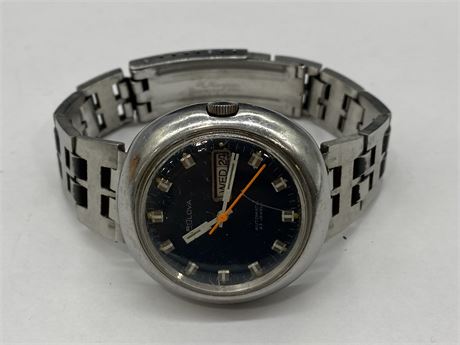 WORKING 1970’S VINTAGE BULOVA AUTOMATIC MENS WATCH