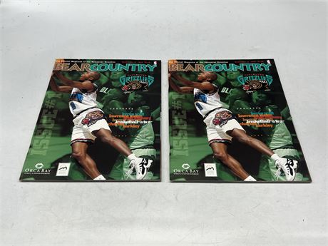 2 VANCOUVER GRIZZLIES BEAR COUNTRY MAGAZINES