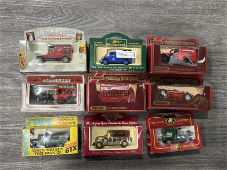 9 SMALL DIE CAST VEHICLES