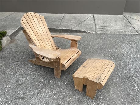 FOLDING ADIRONDACK CHAIR WITH FOOT REST
