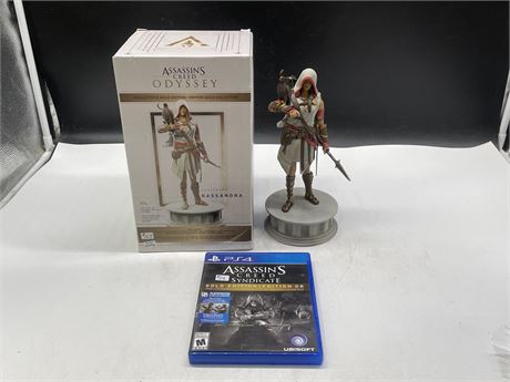 ASSASSIN’S CREED ODYSSEY COLLECTOR’S GOLD EDITION KASSANDRA FIGURE IN BOX &