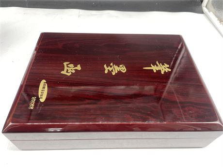 CHINESE DRAGON CALLIGRAPHY SET IN WRITING BOX