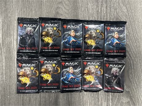 10 MAGIC THE GATHERING 15 CARD BOOSTER PACKS - CORE SET 2020