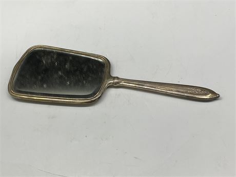 LARGE STERLING HAND MIRROR (13”)