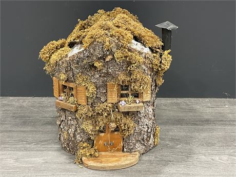 HANDCRAFTED FAIRY HOUSE - MOSS ROOTS NEED TLC (16”X15”)