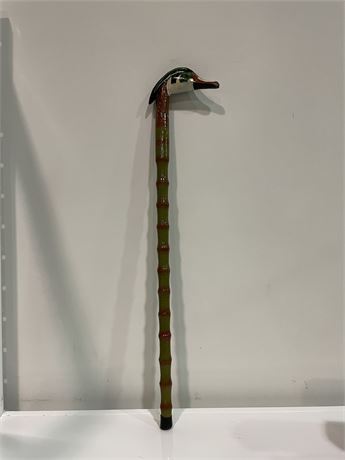 HAND PAINTED DUCK CANE