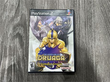 THE NIGHTMARE OF DRUAGA - PS2 - EXCELLENT CONDITION W/ INSTRUCTIONS