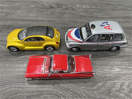3 DIE CAST CARS - 1:18 / 1:24 SCALE