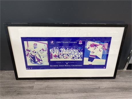 FRAMED TEAM CANADA GOLD MEDAL CHAMPIONS PICTURE (33”x19”)