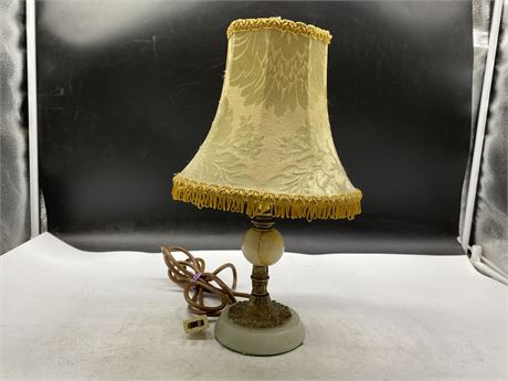SMALL MCM ONYX TABLE LAMP (14”)