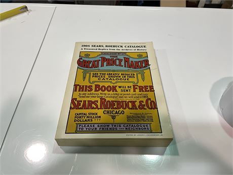 1908 SEARS, ROEBUCK & CO PRICE CATALOG BOOK