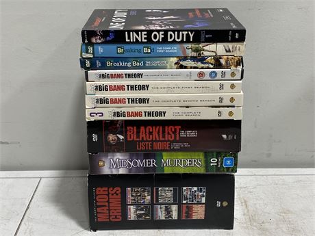 LOT OF TV SERIES DVDS - BREAKING BAD, BIG BANG THEORY ETC.