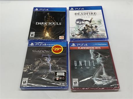 4 SEALED PS4 GAMES