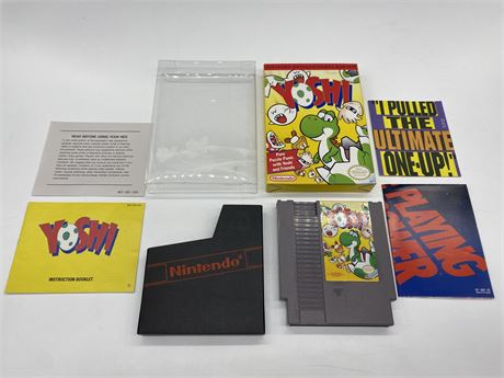 YOSHI - NES COMPLETE WITH BOX & MANUAL - EXCELLENT CONDITION