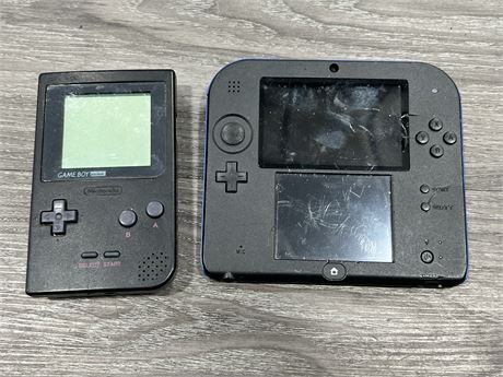 NINTENDO 2DS (as is) & GAMEBOY POCKET (Untested)