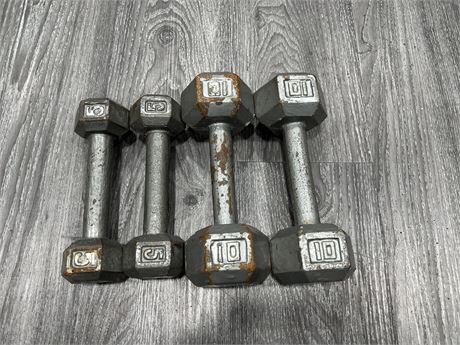30 POUNDS OF DUMBBELLS