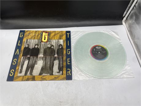 GLASS TIGER - THE THIN READ LINE SPECIAL CLEAR RECORD - EXCELLENT (E)