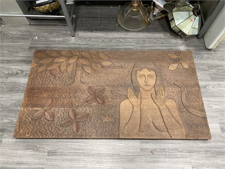 LARGE WOODEN HAND CARVED ART (67.5’ x 36’)
