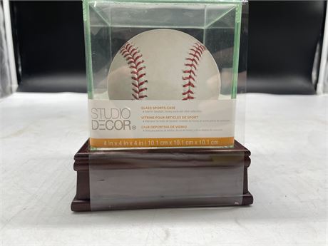 NEW BASEBALL UNDER GLASS DISPLAY ONLY