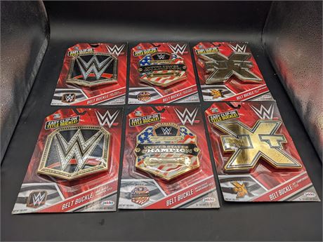 SEALED - WWE COLLECTIBLE BELT BUCKLES