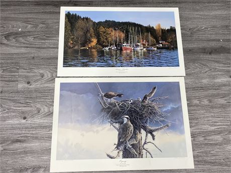 2 LIMITED EDITION PRINTS BY D.BLEVINS & LISSA CALVERT (26”x18”)