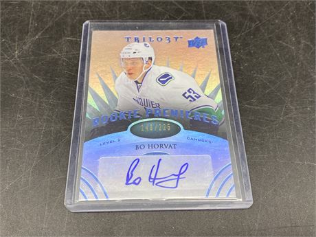 HORVAT LIMITED EDITION ROOKIE AUTOGRAPH CARD