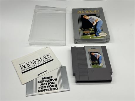 JACK NICKLAUS - NES COMPLETE W/BOX & MANUAL - EXCELLENT COND