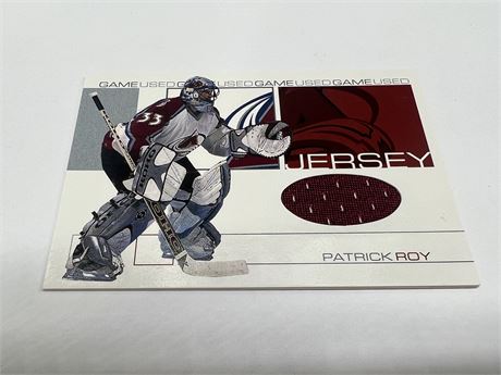 2001/02 BAP PATRICK ROY GAME USED JERSEY 1 OF 60