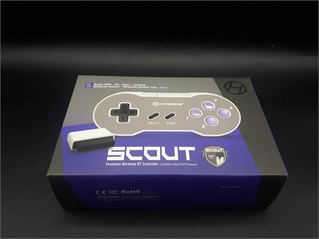 SEALED - SCOUT WIRELESS SNES CONTROLLER - COMPATIBLE WITH PC / SWITCH / SNES