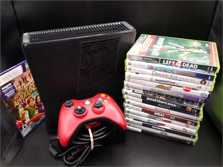 XBOX 360 SLIM CONSOLE WITH GAMES