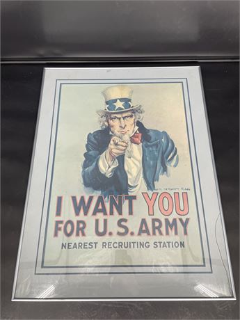 UNCLE SAM “I WANT YOU FOR U.S. ARMY” RECRUITMENT POSTER (AUTHENTIC)