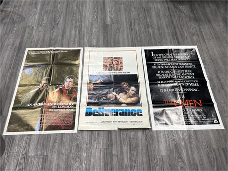 3 MISC MOVIE POSTERS - 40”x27”